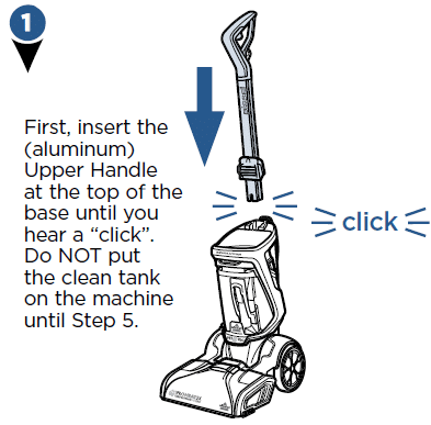 Insert the aluminium handle