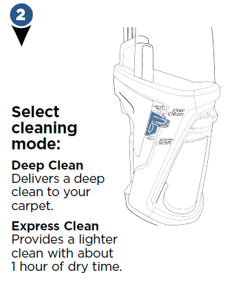 Selecting a cleaning mode