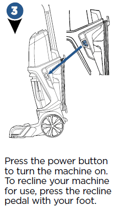 Turning the unit on using the power button