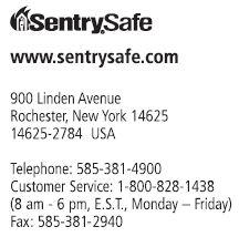 SentrySafe contact details