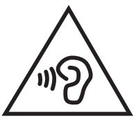 Sound level warning icon