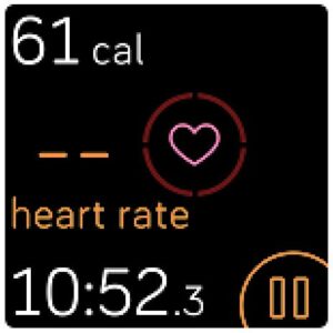 Heart rate and calories indicator