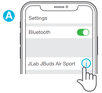 Locating the Bluetooth device on your phone
