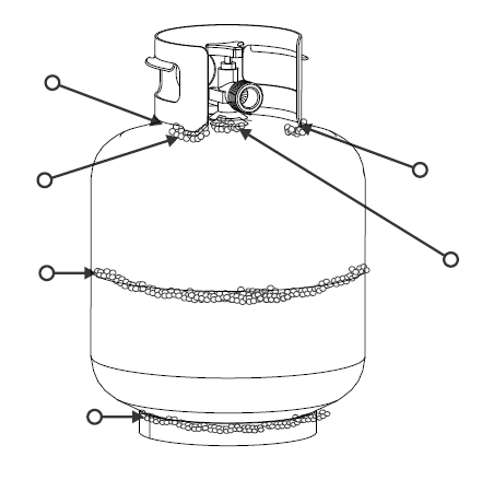 Gas canister leak test diagram