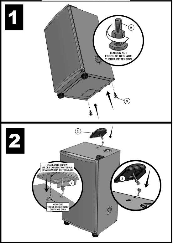 Assembly guide - steps 1 to 2