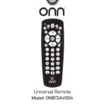Onn Universal Remote Manual [ONB13AV004] Image