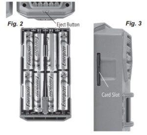 Battery compartment in the rear of the Trail Camera