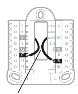 Wiring diagram for the thermostat