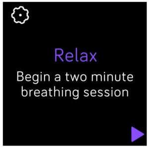 Indicator informing you to relax
