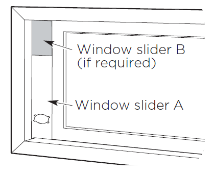 Insert the window slider assembly