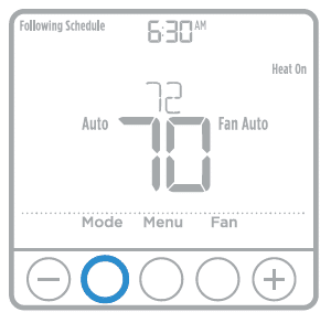 Initial setup diagram for the Honeywell Pro Series Thermostat