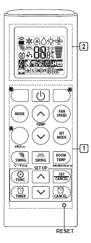 LG Air Conditioner Remote Control diagram
