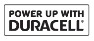Power up with Duracell logo
