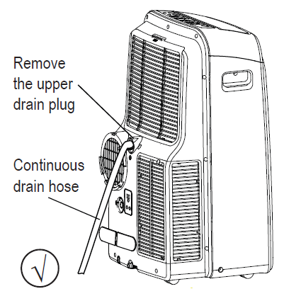Diagram showing draining of the Arctic King Portable PD