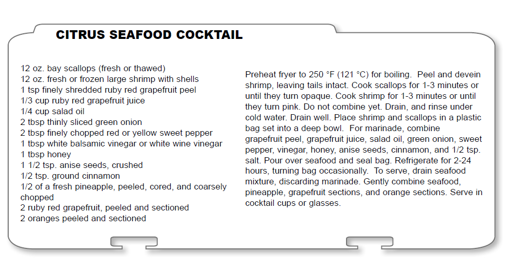 Citrus seafood cocktail recipe