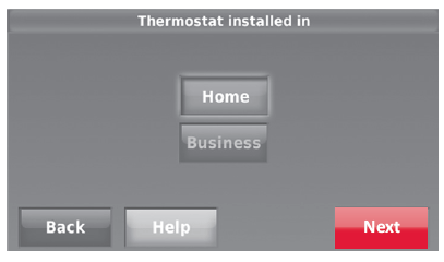 Selecting Home on screen