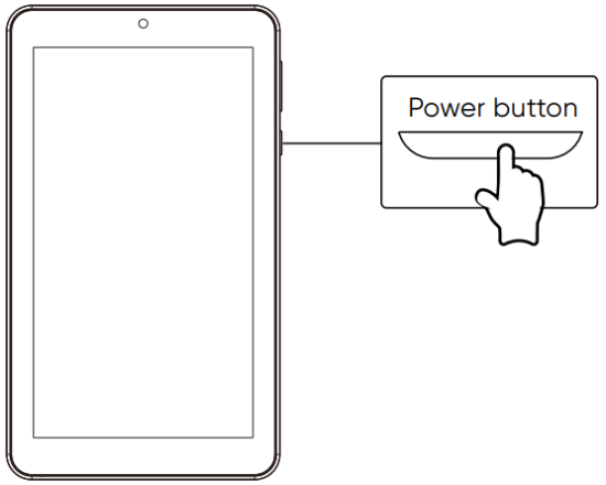 Locating the power button