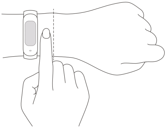 Correct position for wearing the tracker on wrist