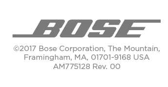 Bose logo and address