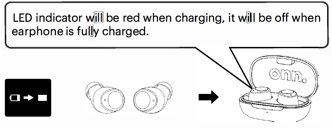 LED indicator will be red when charging diagram