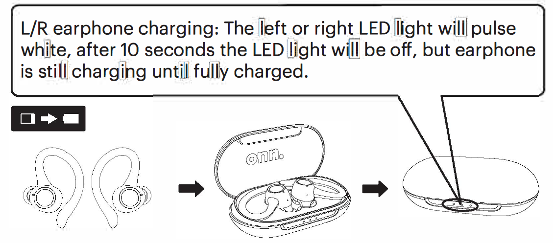 Lights action while charging