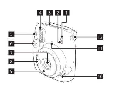 Parts diagram front of camera