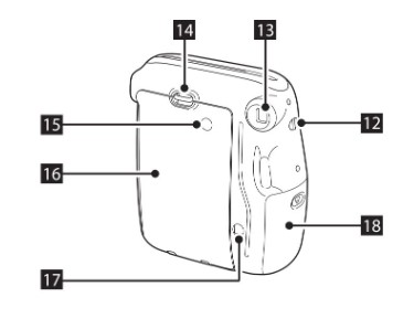 Parts diagram rear of camera