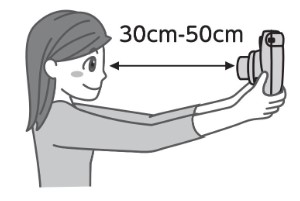 Correct distance to hold the camera