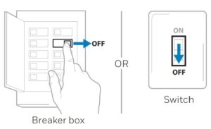 Turning the power off diagram