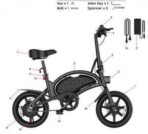 JETSON Bolt Pro Electric Folding Bike User Guide Image