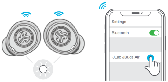 Bluetooth connect button and in-phone