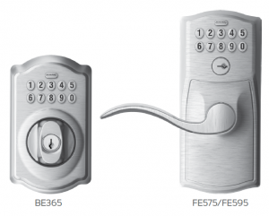 Schlage Keypad Locks BE365/FE575/FE595 Manual Image
