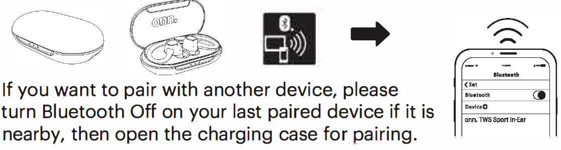 Pairing the earbuds with a smart device