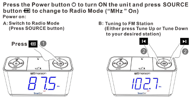 Instructions on listening to the radio