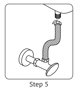 Disconnecting the water supply for step 5