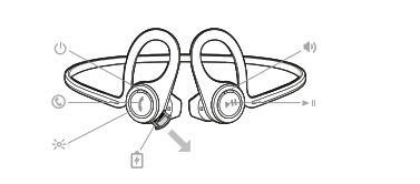 Exploded diagram of the headphones with numbers