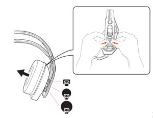 Adjusting the size of the headphones