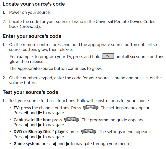 Locating the source's code instructions