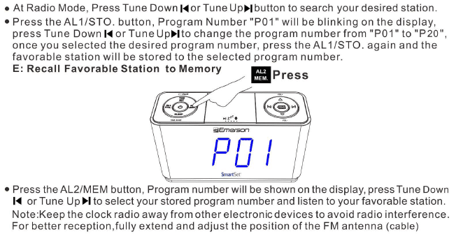 Instructions on listening to the radio continued even further