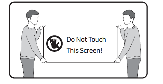 Do not touch the screen warning