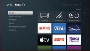 Roku home screen