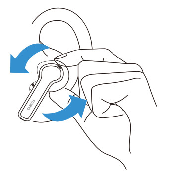 Inserting the earbud diagram