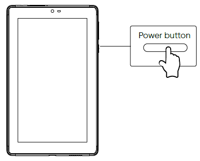 Locating the power button