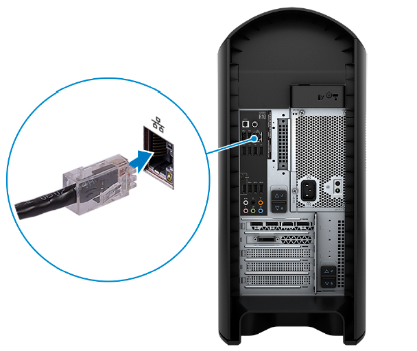 Connecting a network cable