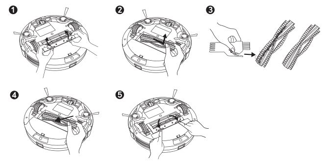 Cleaning the roll brush instructions