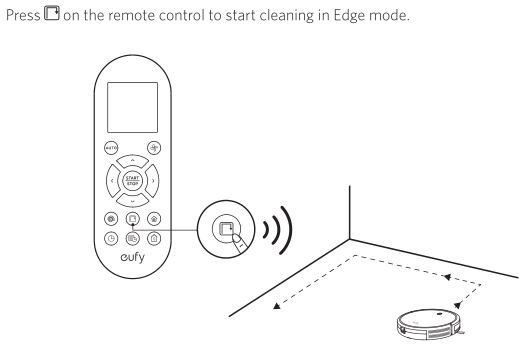 Activating edge cleaning using remote control