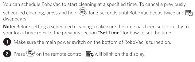 Scheduling the robot vacuum