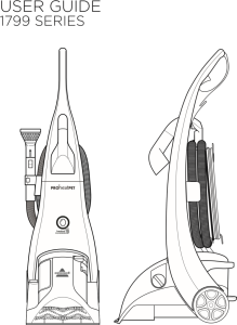 Bissell ProHeat Pet Deep Cleaner 1799 Manual Image