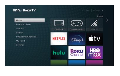 Roku home screen