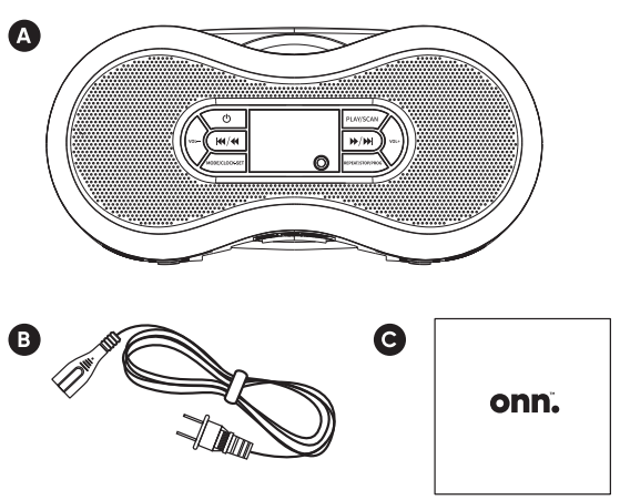 Diagram of what's included in the box